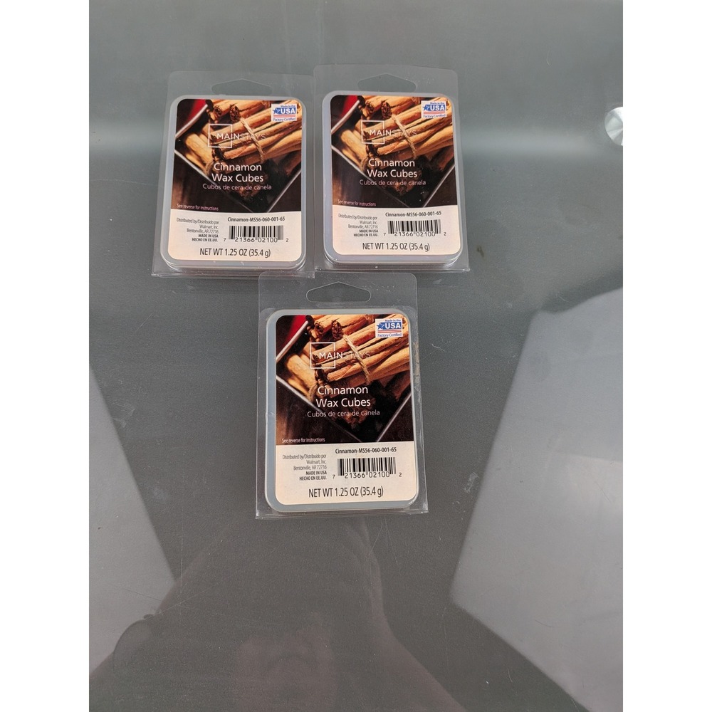 Mainstays Cinnamon Wax Cubes 1.25 oz Scented Melts Lot of 3 MS56-060-001-65